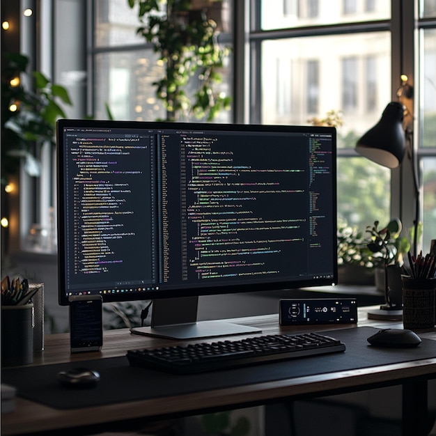 Un editor de código con múltiples lenguajes de programación como Python Java y JavaScript mostrado en un