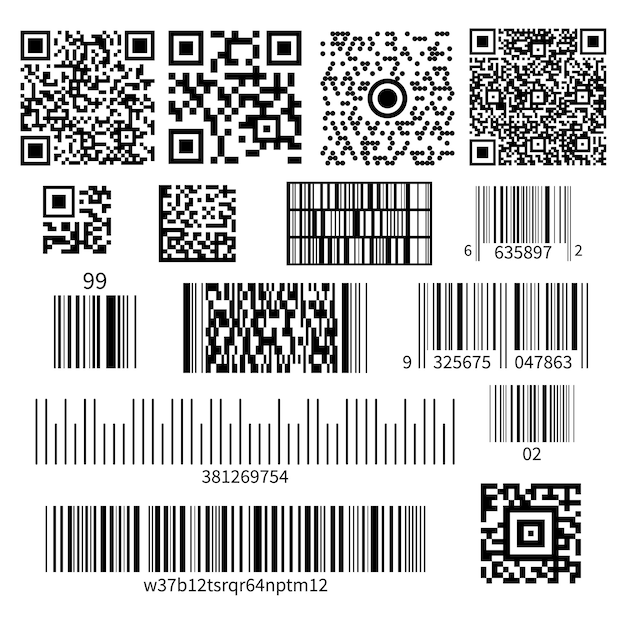 bar code types set