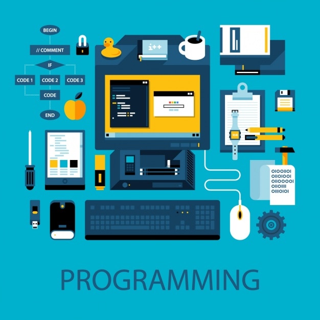 coloured programming elements