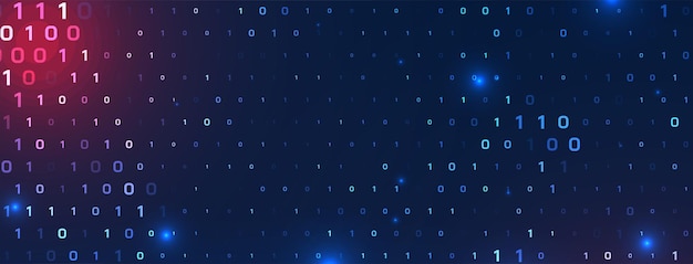 decorative binary code concept digital banner for programming and coding
