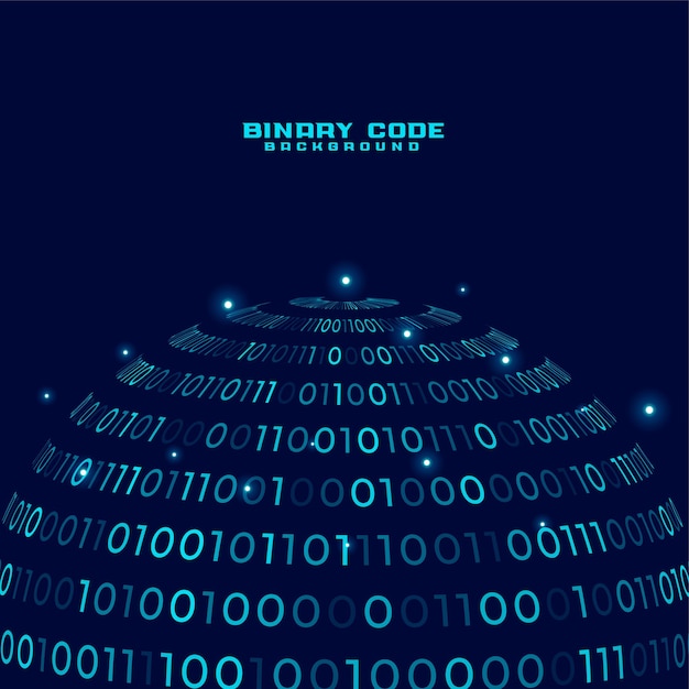 digital binary code data tech concept background design