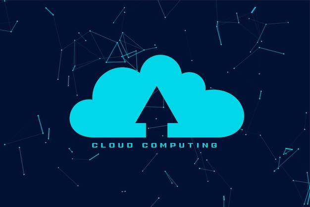 digital cloud computing web server background for data visualization