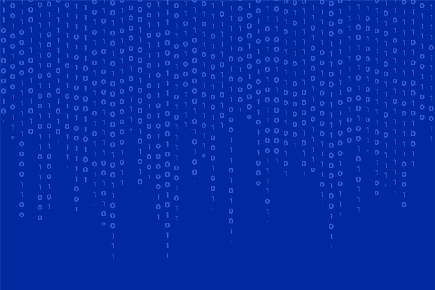 falling digital binary code tech background with algorithm number