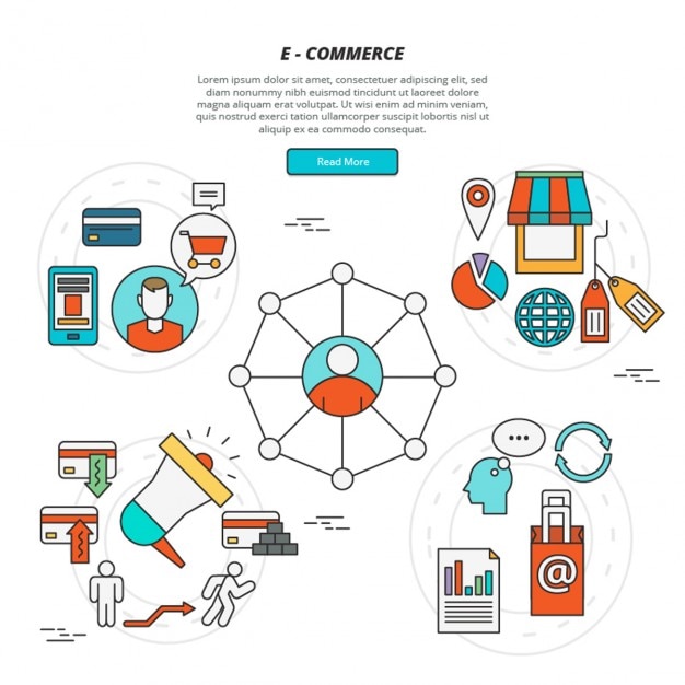 flat e-commerce elements