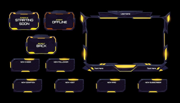 game live stream interface elements