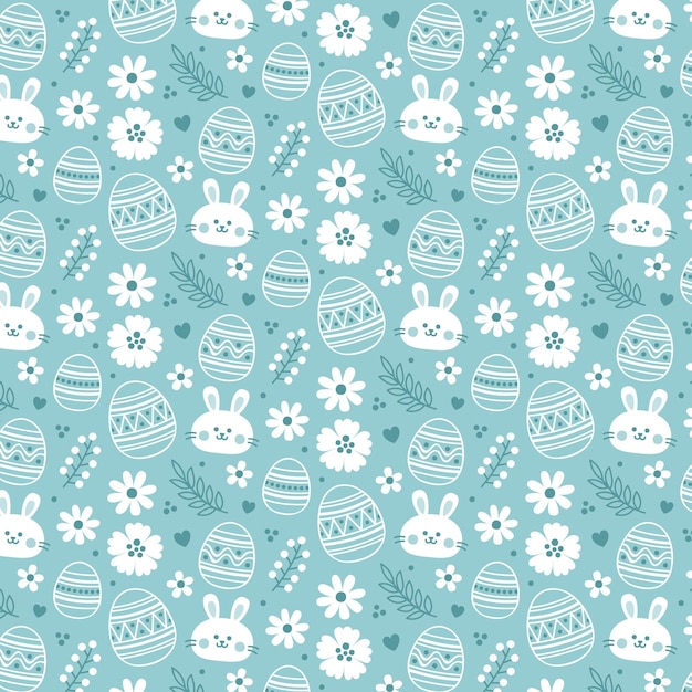 hand drawn easter pattern