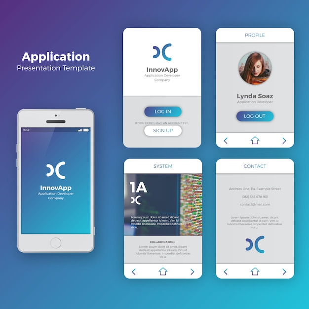 mobile application interface