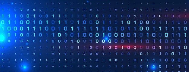 modern binary code concept digital banner for programming and coding