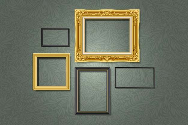 set of gallery frames