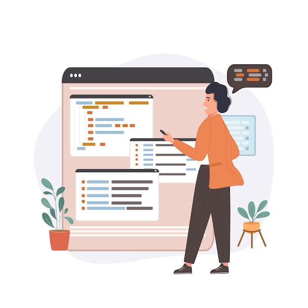 software developing company programmer explore code.