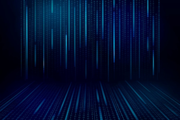 stream of binary code design vector