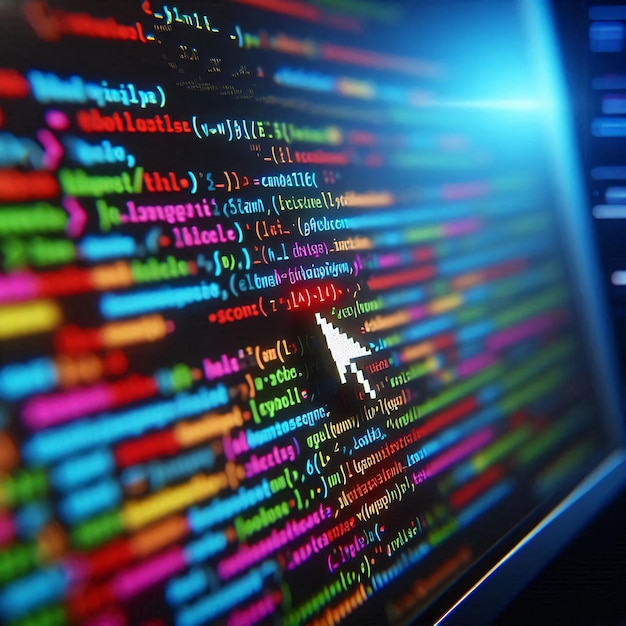 Programmation avec le code source HTML PHP et JavaScript sur le moniteur