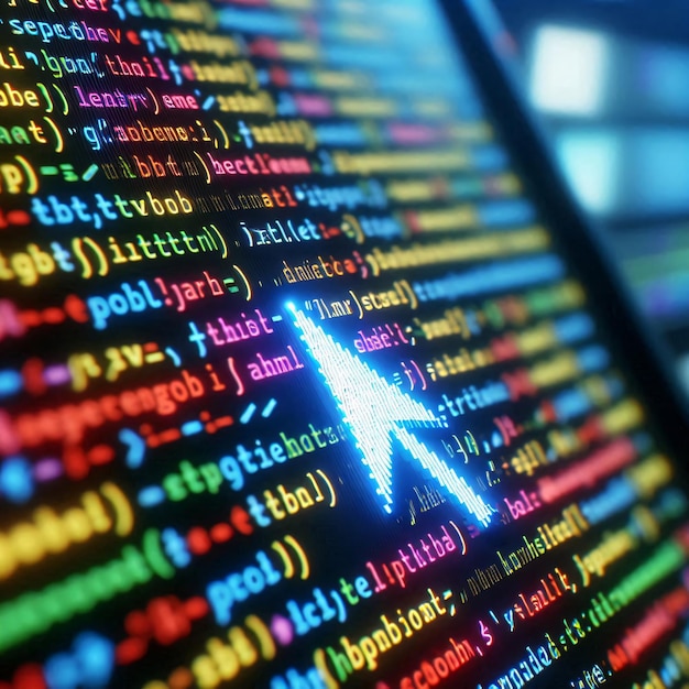 Programmation avec le code source HTML PHP et JavaScript sur le moniteur