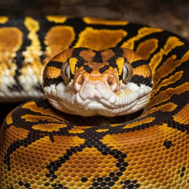 Ball python orm närbild huvud, Ball python orm närbild hud, Ball python orm närbild