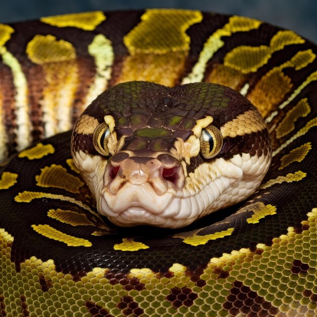 Ball python orm närbild huvud, Ball python orm närbild hud, Ball python orm närbild