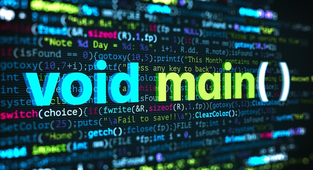 abstract modern tech of programming code screen developer c programming language of computer script and technology background of software