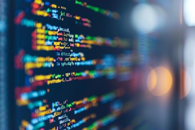 abstract programming code software developers and computer scripts