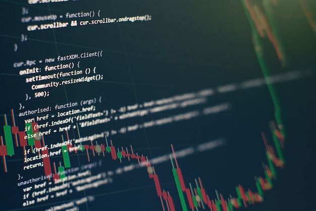 big data storage and cloud computing representation. programming code .