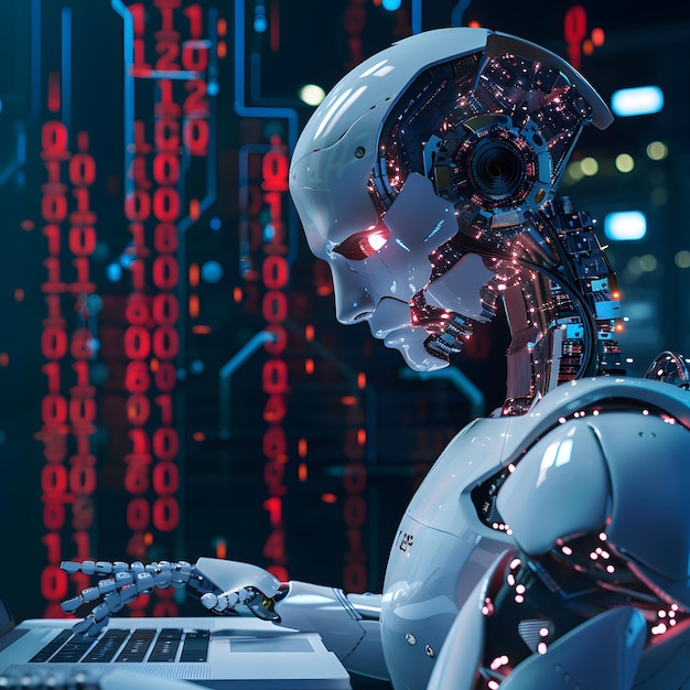 binary code programming a robot