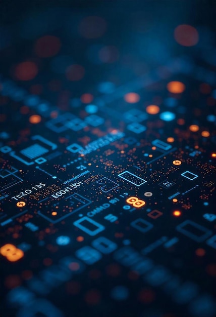 blue binary data software programming code background random parts of program code digital data technology concept