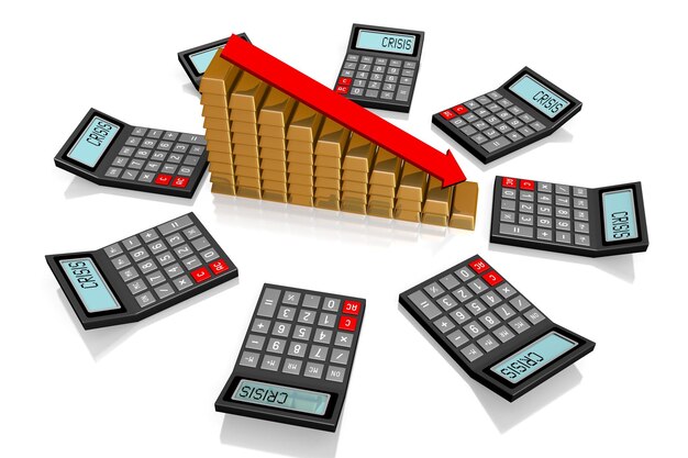 calculators gold ingots and decrease chart