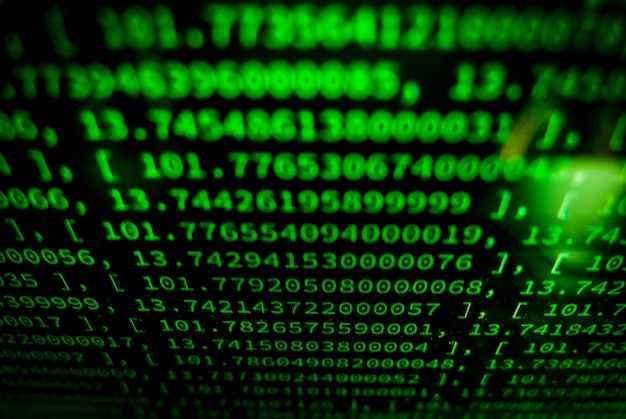 coding application by programmer developer. web app coding. script on computer with source code. programming code abstract background