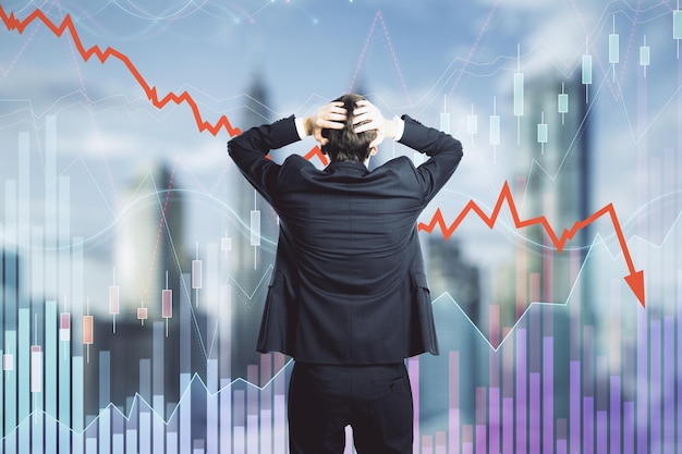 decrease investment and economy concept