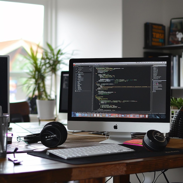 developer coding a responsive web page using html css and javascript