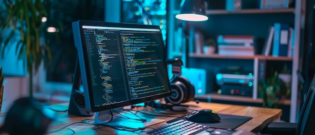 developer focused on programming a website software utilizing html php and javascript