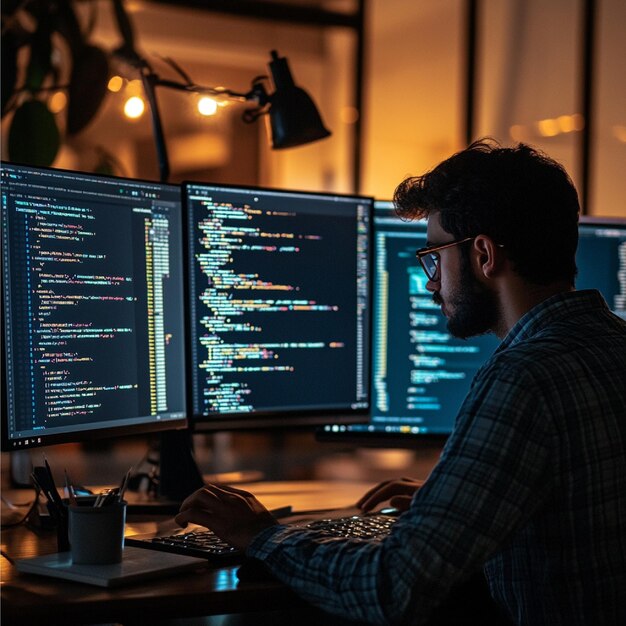 a developer using a version control system interface to manage code changes