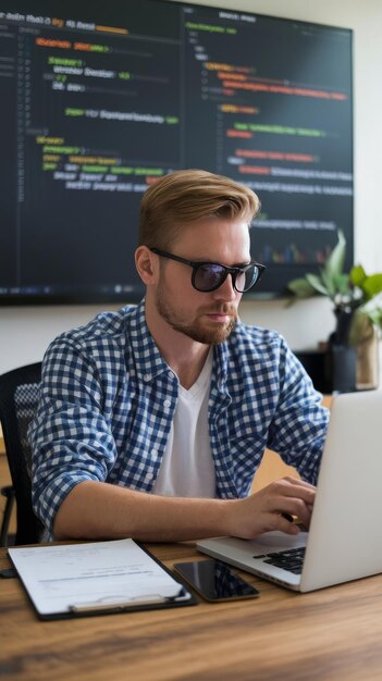 developers checking programing code