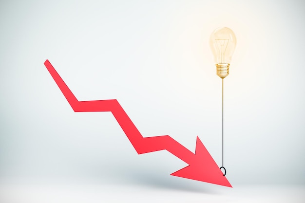 economy and decrease concept