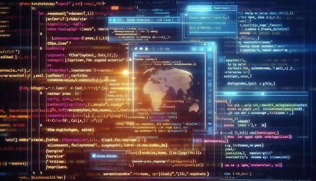 exploring css javascript and html closeup on function source code and it technology background