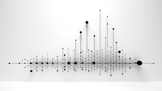 geometric decrease graph black image pure white background