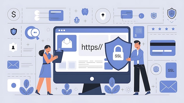 http and https protocols on shield safe and secure https secured sslshield and padlock symbols