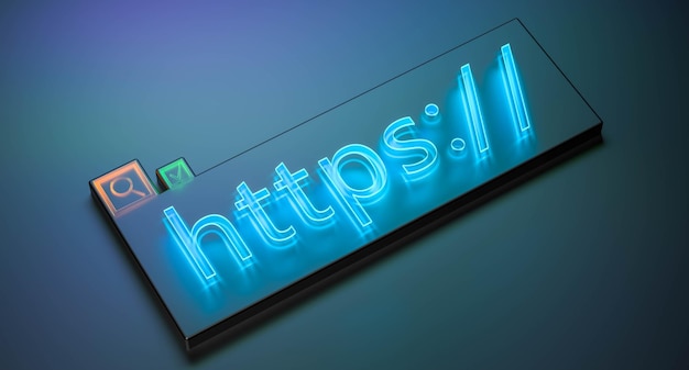 https encryption to improve security https concept with search sign and checkmark