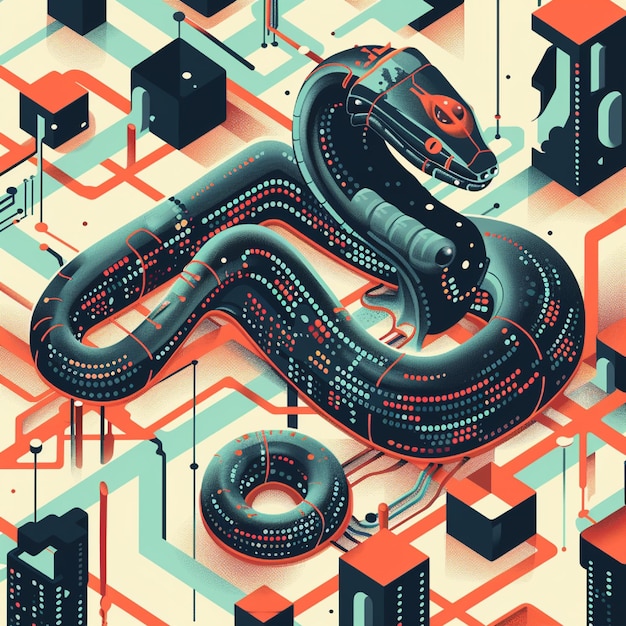 illustration of python code solving a complex algorithm