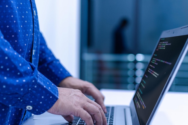 programmer coding compiler encode debug and developer application software for business