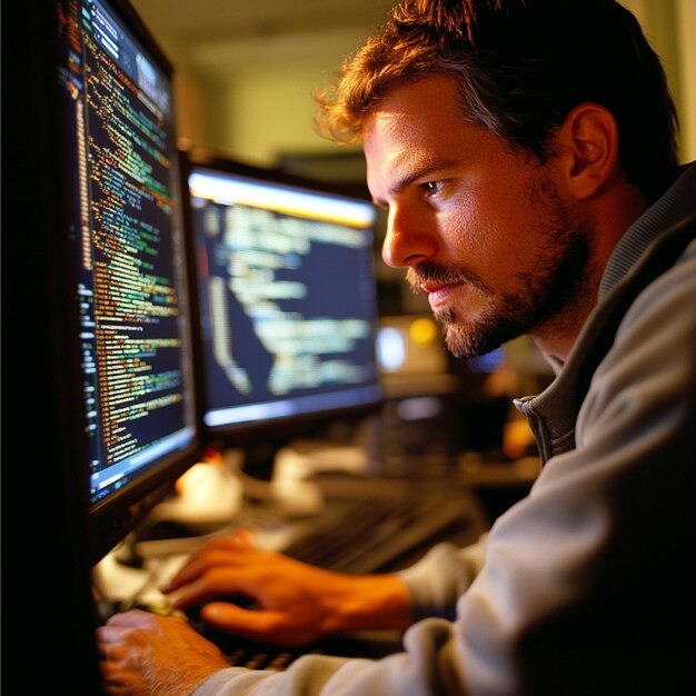 a programmer debugging code using a debugger tool with breakpoints and variable tracking