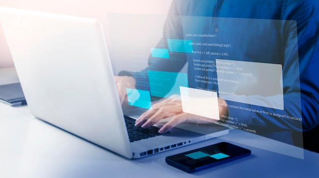programmers work on coding and developing software systemsprogrammers scripting