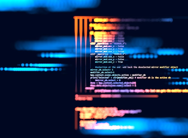 programming code abstract technology background of software developer and computer script