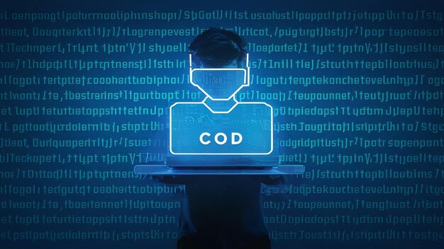 programming code abstract technology background of software developer and computer script