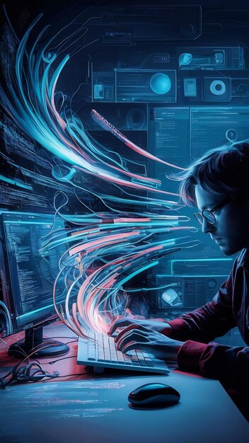 programming code abstract technology background of software developer and computer script