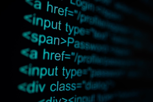 programming code abstract technology background of software developer