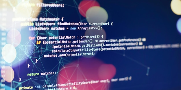 programming code programming code on computer screen