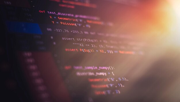 Python 코드 컴퓨터 화면 모바일 애플리케이션 디자인