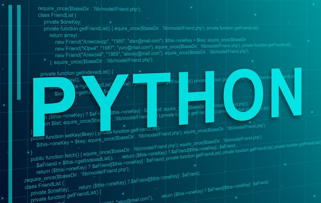 python programming code abstract technology background