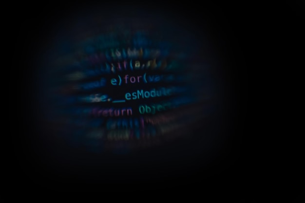 software developer code abstract computer script code software developer code programming screen