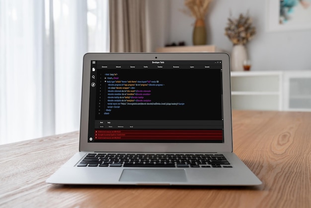 software development programming on computer screen for modish application and program coding