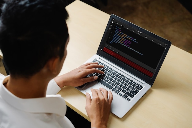 software development programming on computer screen for modish application and program coding